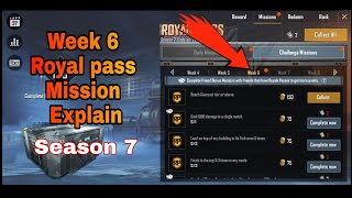 Season 7 Week 6 Royal Pass Mission Explained PUBG Mobile | Week 6 RP mission Pubg Mobile Season 7