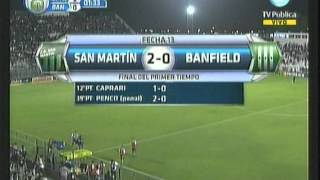 TORNEO APERTURA 2011 "SAN MARTÍN (S.J) 2-1 BANFIELD" (Fecha 13)