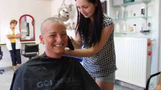 Lange Haare abrasieren - Headshave - F*** Cancer
