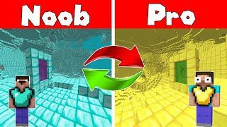 Minecraft Noob Vs Pro: Noob became Pro?! Pro became Noob?! Exchange Challenge! Minecraft Animation