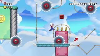 Super Mario Maker 2 – Level 80: On/OFF Rail Switch - Walkthrough