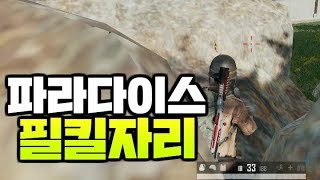 사녹 파라다이스 리조트 필킬 존버자리!! 개꿀개꿀 [배틀그라운드]