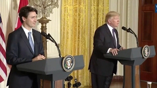 Trump -Trudeau News Conference  Full Event