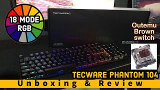 Tecware Phantom 104 RGB best mechanical Keyboard gaming Unboxing & Review Indonesia