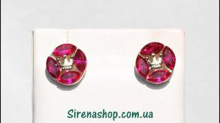 Sirenashop.com.ua: Бижутерия (Серьги Ивонна) с кристаллами Swarovski