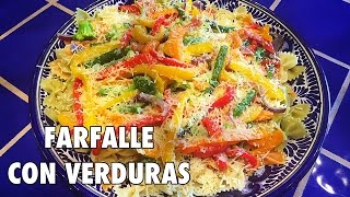 PASTA CON VERDURAS Y QUESO PARMESANO