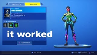 So I tried unlocking Rainbow Skull Ranger using a Fortnite GLITCH and got this...