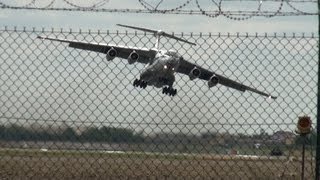 Ilyushin IL-76 Take Off With Wing Wave Goodbye! [+2x Su-27] (Radom, EPRA) HD