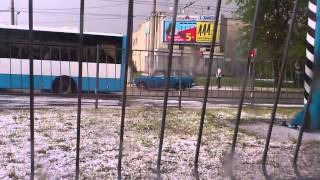 Дождь и град в Симферополе. 23.05.2014 - Новости Крыма за 15 минут