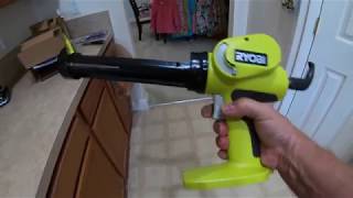 Ryobi caulking gun, works very smooth and has great speed control.