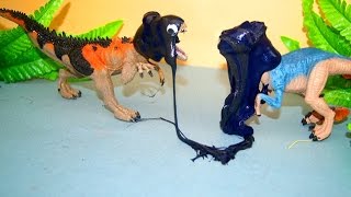 Динозавры. Слизь! Лизун! Прикол со слизью!!! Магнитный пластилин. Magnetic slime