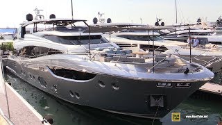 2019 Monte Carlo Yachts 105 Yacht - Deck and Fly Bridge Walkaround - 2018 Cannes Yachting Festival