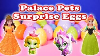Opening Princess Palace Pets Surprise Eggs and Toys with the Assistant