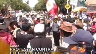 Cusco: Pobladores de Canas protestan contra Electro Sur Este