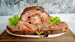 НЕЖНЕЙШАЯ СВИНИНА! МЯСНОЙ РУЛЕТ С ЧЕСНОКОМ И ПЕРЦЕМ НА ПРАЗДНИК! Рецепт рулета из свинины.
