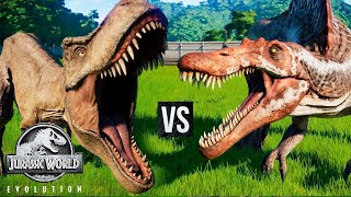 T-REX VS ESPINOSSAURO ! - JURASSIC WORLD EVOLUTION #10  ‹ LOKI ›