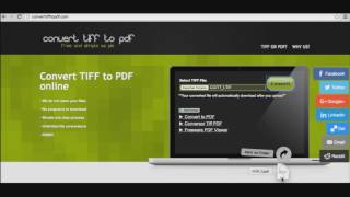 How to convert tiff files to pdf
