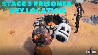 Fortnite - Stage 3 Prisoner Key Location Guide - The Prisoner Skin Upgrade