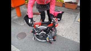 ブロンプトン ( Brompton) 京都ポタ　輪行 折りたたみ　コロコロ移動