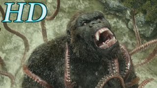 Конг: Остров черепа (5/10). Конг против гигантского осьминога. 2017 | HD | Фильмарезка.