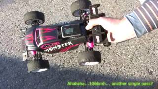 Losi Mini 8ight buggy 4s TP Power 2940 - 111kmh = 69.38mph