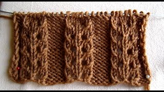 ВЯЗАНИЕ СПИЦАМИ ДЛЯ НАЧИНАЮЩИХ! АЖУРНАЯ РЕЗИНКА №3 !Knitting