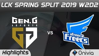 GEN vs AFS Highlights Game 3 LCK Spring 2019 W2D2 Gen G Esports vs Afreeca Freecs by Onivia