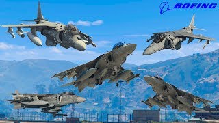 GTA V: Boeing AV-8B Harrier II AirPlane Best Extreme Longer Crash and Fail Compilation (60FPS)
