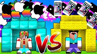 НУБЫ ПРОТИВ ЦУНАМИ ИЗ АЙФОН APPLE В МАЙНКРАФТЕ! КАК ВЫЖИТЬ НУБУ В МАЙНКРАФТ! ТРОЛЛИНГ мультик ДОМ ИЗ