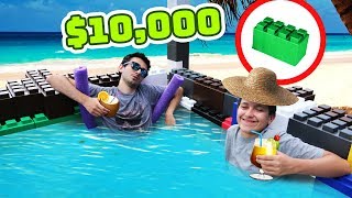 WE MADE A HOT TUB OUT OF BLOCKS! (1000 Blocks = $10,000)
