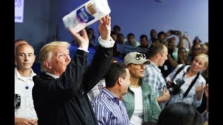 Trump Throws Paper Towels To Puerto Ricans