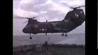 H-46 aerial ballet Hauling bombs for USS Midway 1991 (HC-11 DET-4)