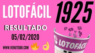 ? Resultado lotofácil 05/02, resultado da lotofácil concurso 1925