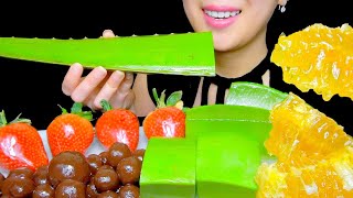 ASMR MOST POPULAR FOOD PART 1 (ALOE VERA, TANGHULU, HONEYCOMB, TAPIOCA  PEARLS) | TRACYN ASMR