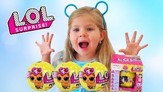 Диана открывает LOL PETS подделка и оригинал ЛОЛ игрушки