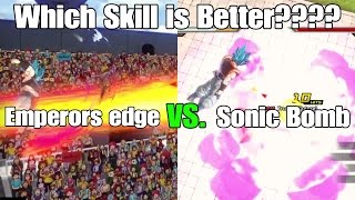 Xenoverse 2 Skill Test! Sonic Bomb Vs. Emperors Edge!! Two top strike skills?