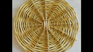 Донышко 3х3 - weaving the bottom - плетение из лозы