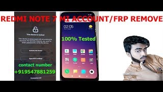 Redmi note 7 mi account remove