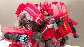 TRANSFORMERS IRONHIDE GENERATIONS GDO DARK OF THE MOON G1 REPAINT TOY REVIEW