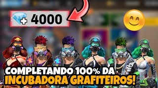 GASTEI 4000 DIAMANTES PARA COMPLETAR A NOVA INCUBADORA GRAFITEIROS NO FREE FIRE