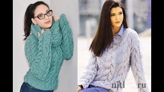 Вязание Джемпера Спицами - фото 2019 / Knitting Sweaters Spokes Photo