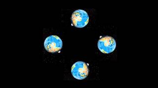 Earth & Moon | 3D Hologram Template 4faces pyramid