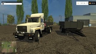 Farming simulator 15 МОД ГРУЗОВИК САЗ 35071 И ПРИЦЕП