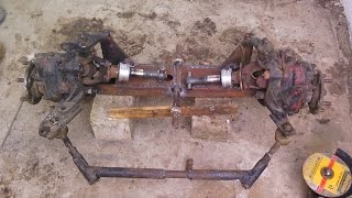 Саморобний міні трактор. Передній міст / Front axle homemade tractor