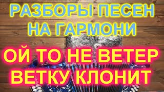 РАЗБОРЫ! КАК ИГРАТЬ И ПЕТЬ ОЙ ТО НЕ ВЕТЕР ВЕТКУ НА ГАРМОНИ