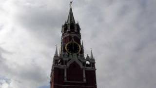 Spasskaya Tower. Moscow. The Kremlin chiming clock.