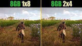 Assassin's Creed: Origins GTX 1050 Ti 8GB RAM (1x8 vs. 2x4)