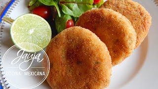 Tortitas de Atún con Papa Rellenas de Queso