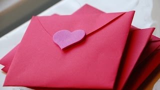 как сложить сердце конвертом //////   a folded envelope heart