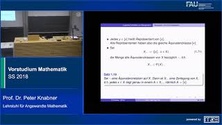 Vorstudium Mathematik – Vorlesung 5 – Äquivalenzrelation & natürliche Zahlen